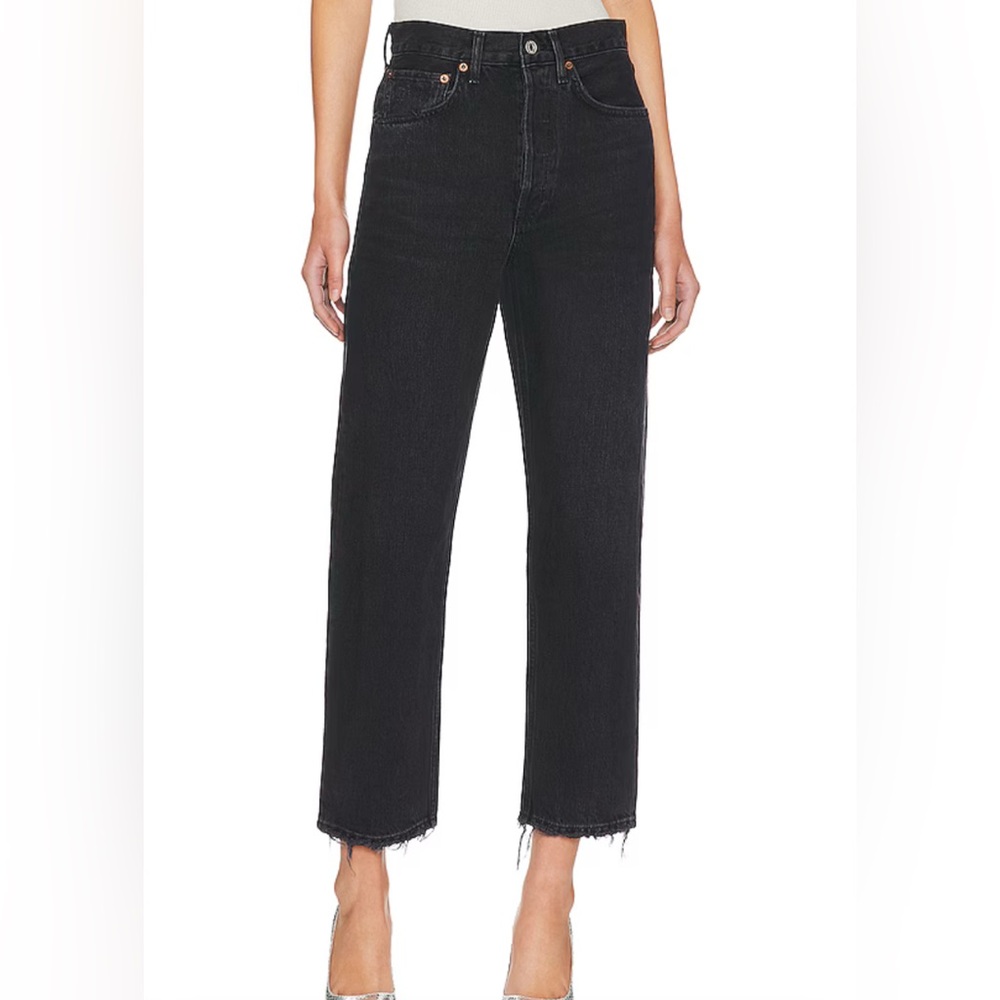 Agolde 90's Crop Jeans in Tar - Picture 3 of 6